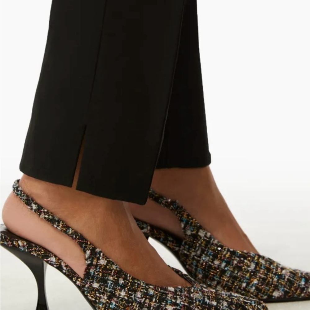 ZARA Women's Pointed Toe Slingback Fabric High Heels Multicolored Size 8.5